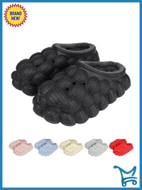 Bubble Slides with Fur Lining - Warm Comfortable Fun Slippers
